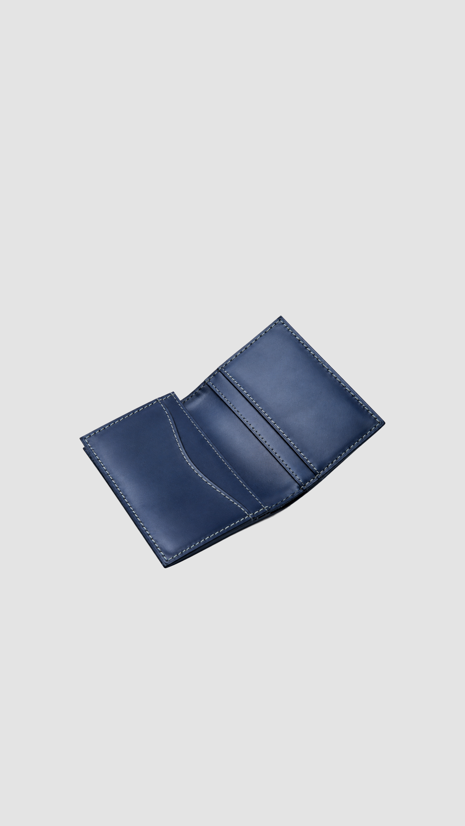 ซองหนังใส่บัตร Classic Blue | ซองพับ 2 กะทัดรัด Unisex