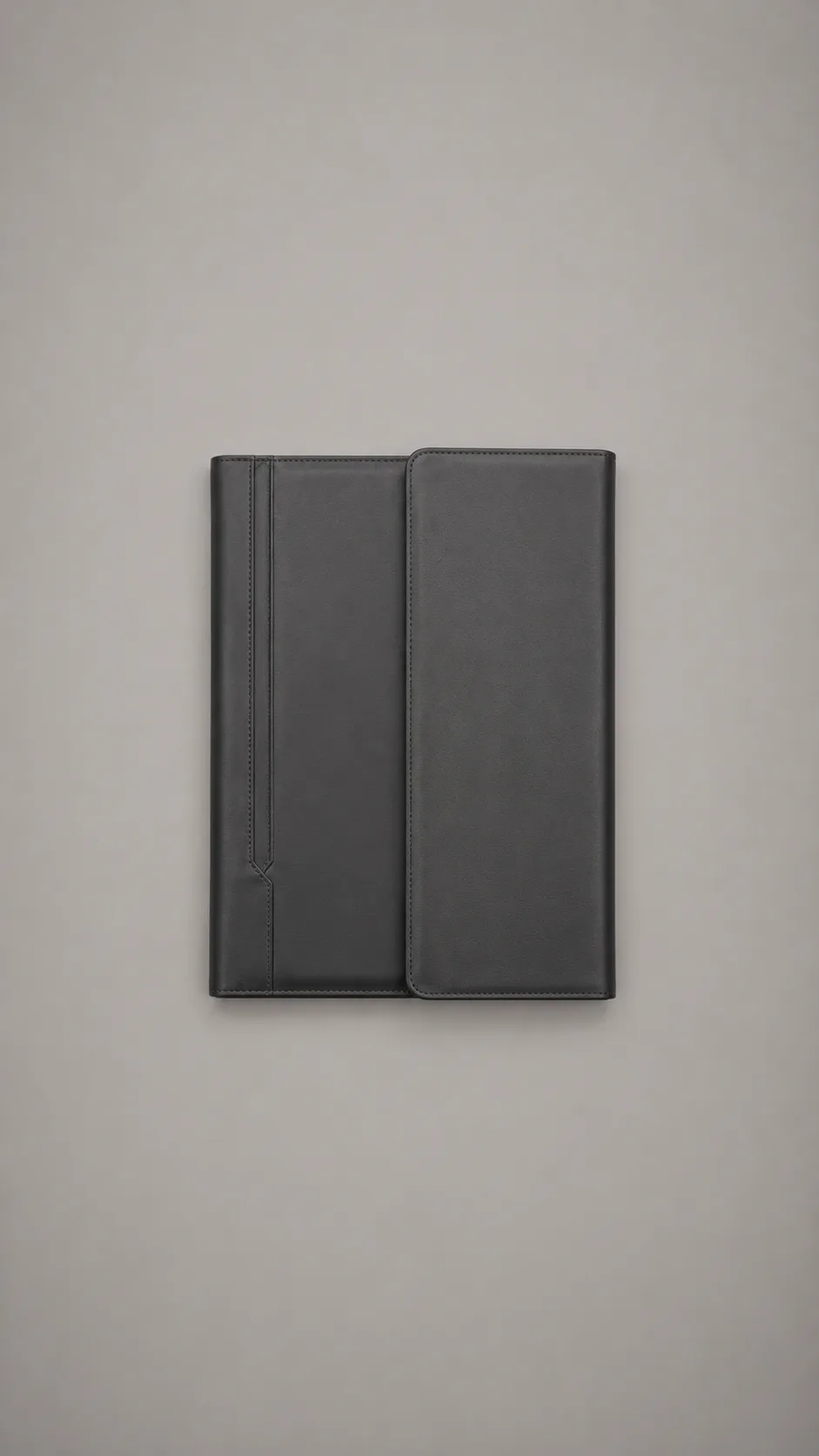 A4 Tri-Fold Leather Portfolio Organizer 4598 image 1
