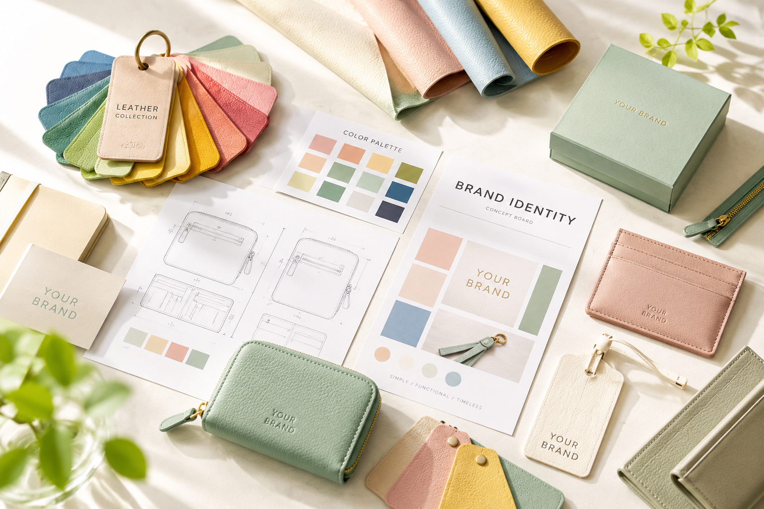 เลือกสีและวัสดุเครื่องหนังให้เข้ากับ Brand Identity
